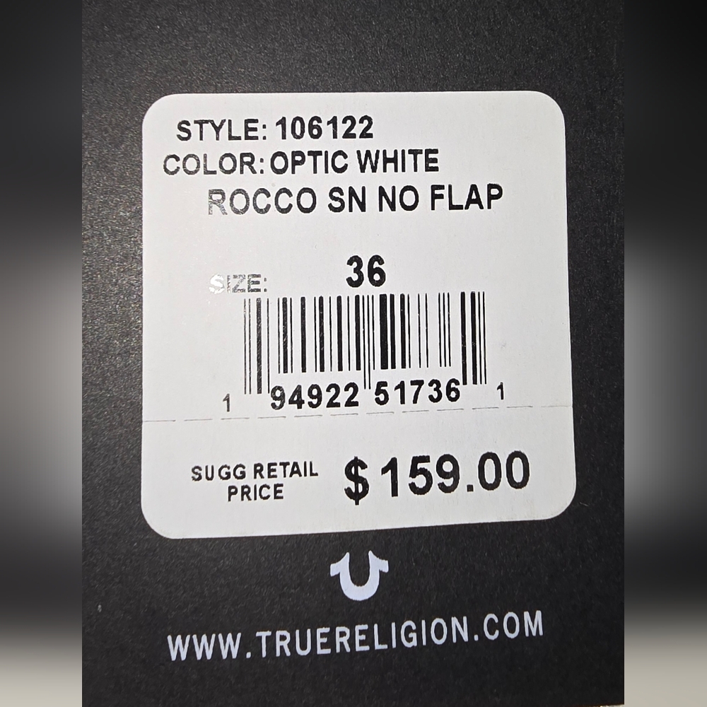 True Religion Rocco Relaxed Skinny  White Jeans Pants - Picture 8 of 13